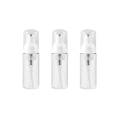 12 botellas de espuma vacías recargables de 30 ml, dispensador de plástico para jabón líquido, limpiador de pestañas, champú, limpieza espumosa, embalaje de cosméticos de viaje (3 unidades de 60 ml)