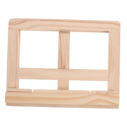 DOITOOL Ergonomic Wooden Laptop Tablet Stand Adjustable Book Rack Book Holder Stand Heat Dissipation Space-Saving Design