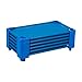 ECR4Kids Toddler Naptime Cot, Stackable Daycare Sleeping Cot for Kids, 40" L x 23" W, Ready-to-Assemble, Blue (Set of 6)