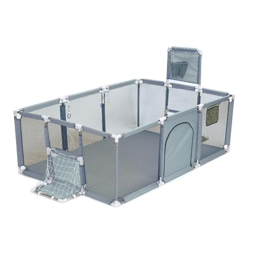 Cercadinho Infantil Retangular para Bebê Seguro com Tela Transparente chiqueirinho Sem Pon...