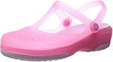 CROC Womens Carlie Mary Jane Flat Shoes, Pink Lemonade/Bubblegum, US 4