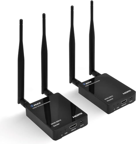 OREI Wireless HDMI Extender - Upto 330 Feet - Long Distant with IR Support - Perfect for Streaming from Laptop, PC, Cable, YouTube, PS4 to HDTV/Projector