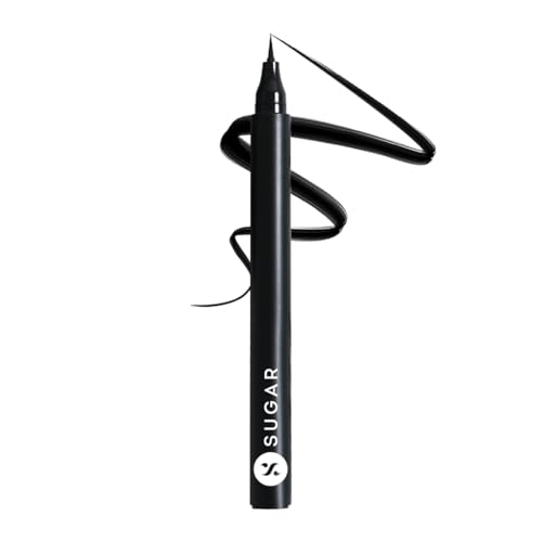 SUGAR Cosmetics Wingman Waterproof Microliner01 I'll Be Black (Black) micro precision tip, jet-black formula, Smudgeproof, Multi