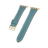compatible with Apple Watch アップルウォッチ用 バンド ベルト エプソンレザーベルト クロカラント KUROCURRANT 44mm 45mm 46mm 49mm用 Series11/10/9/8/7/6/5/4/3/2/1/SE/SE2/Ultra/Ultra2/Ultra3に対応 ブルージーン/ローズゴールドパーツ