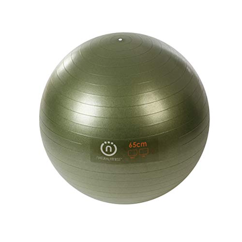 Natural Fitness Pro Burst Resistant Exercise Ball (Olive, 65-cm/Medium )