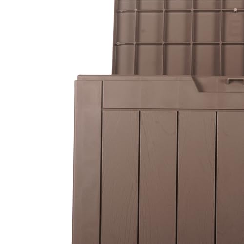 Ondis24 City Cube, Kunststoff Box - Abschließbare Poolbox, Gartenbox Wasserdicht, 110L, Taupe, 55x43x53cm Außenmaß, 75Kg Gewichts- & Sitzbelastbarkeit - Ideal für Wohnungs-, Pool- & Gartenbesitzer