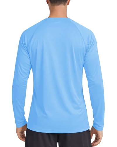 Image of Boladeci Men's UPF 50+ Sun Protection UV SPF Shirts Long Sleeve Lightweight Quick Dry Swim T-Shirts Rash Guard