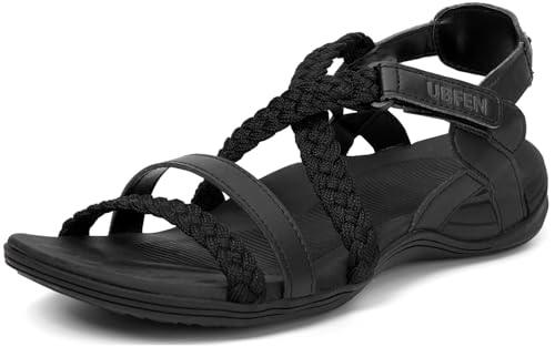 UBFEN Womens Hiking Sandal Sport Sandal Outdoor Comfortable with Adjustable Straps