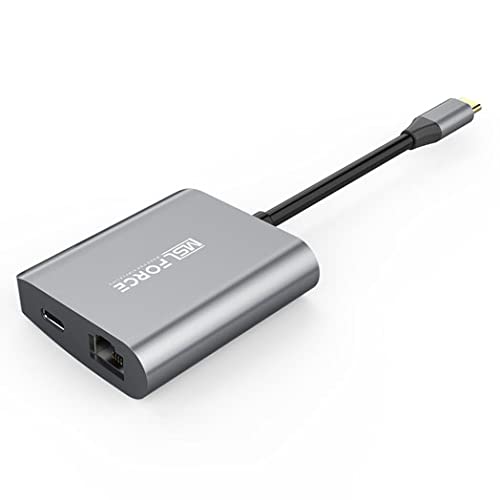 MSL FORCE 日本の中小企業を応援 変換アダプター Type-C ギガビット RJ45アダプター ドック タイプc usb type c ハブ LAN +PD100Wパススルー電源 ChromeCastとGoogleTV イーサネット用 の1000Mbpsイーサネット速度 lanアダプタ google tv MacBook Pro Air iMac iPad対応 uc5204 MSL FORCE