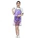 Produktbild GCX Exquisit Friseur Cloth Friseursalon Friseursalon Startseite Wäscherei Transparente wasserdichte dünne Abschnitt Mode Schürze Tuch Overalls Atmungsaktiv (Color : Purple)