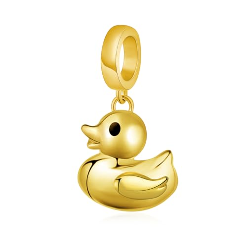 Duck Gifts 925 Sterling Silver Duck Charms for Bracelets Animals Duck Jewelry Gifts for Women