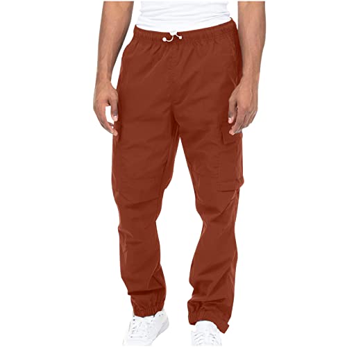 Man Pants Scrub Cargo Sport Athletic Pants for Mens Pleated Straight Leg Plain Long Leg Fall Summer Pants 20242
