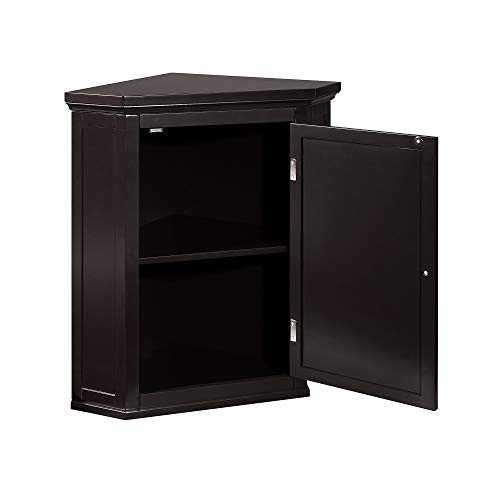 Versanora Wooden Cupboard Wall Mounted Bathroom Corner Storage Unit, MDF, Brown, 57.15 x 38.1 x 60.96 cm Versanora Wooden Cupboard Wall Mounted Bathroom Corner Storage Unit, MDF, Brown, 57.15 x 38.1 x 60.96 cm