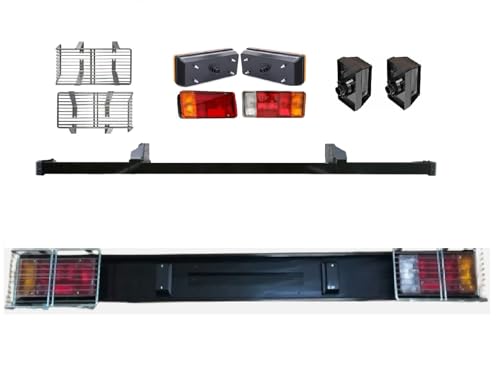 KIT COMPOSTO DA BARRA PARAINCASTRO, COPPIA FANALI DESTRO E SINISTRO, COPPIA LUCI TARGA, COPPIA GRIGLIE PARASASSI