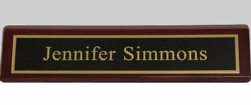 Engraved Desk Name Plate for Home Office - Beautiful Custom Desk Name Plate for Business Professional & Office Staff - Thumbnail 2