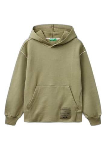 United Colors of Benetton Sudadera con Capucha para niños y jóvenes, Verde, 120 cm