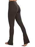 Sunzel High Waist Mini Flared Leggings for Women,Tummy Control Casual Flare Yoga Pants for Yoga Workout Gym 30' Seal Brown XS