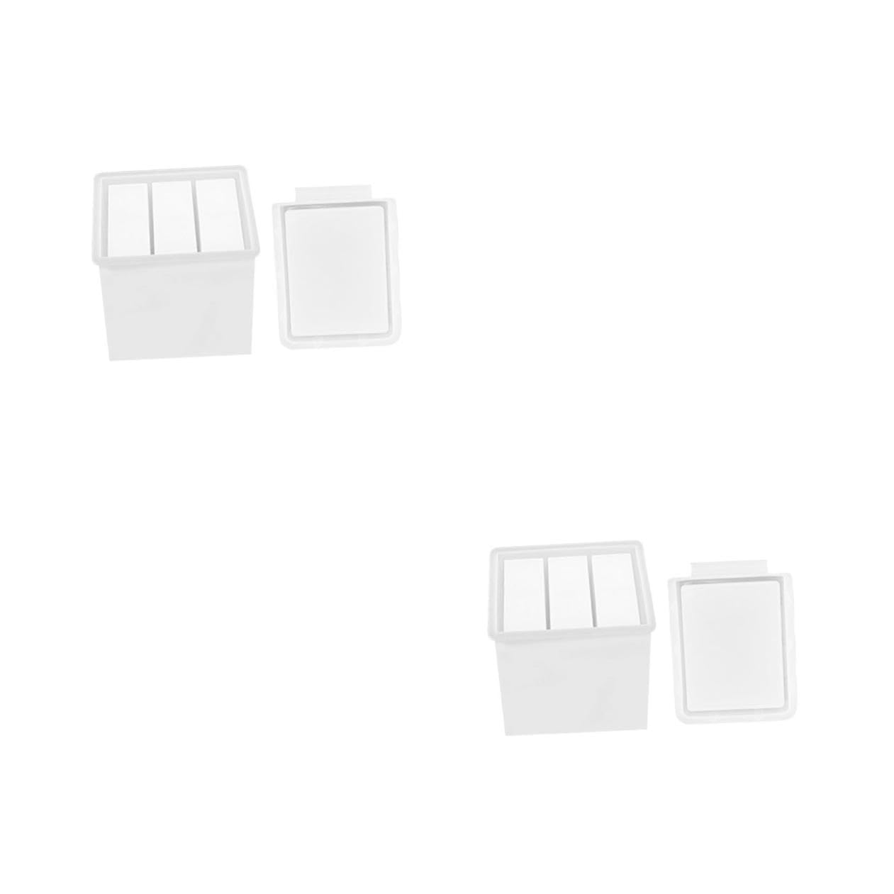 Gadpiparty 2 Set Stampo Silicone per Fai da Te Modello per Scatola Organizzatrice con Silicone Resistente e Flessibile per Creazioni Artigianali e Decorazioni