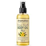 Aromatico Warm Vanilla Body Oil Mist for Women | Non-Sticky Formula for Daily Use After Bath, Absorbs Easily | For Nourished, Glowing Skin in the Winters | Cozy & Creamy Fragrance - 4 fl oz