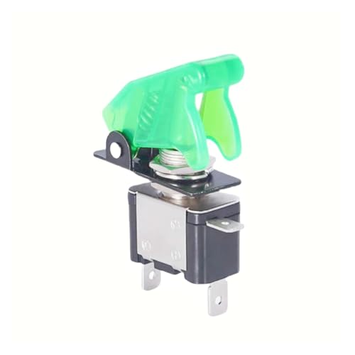 MCQWOMFQAK 1 Interruptor de Encendido Modificado for Coche, Color Verde, 12VASW07, con Cubierta y Interruptor de Encendido de Carreras. xiaguolingsm