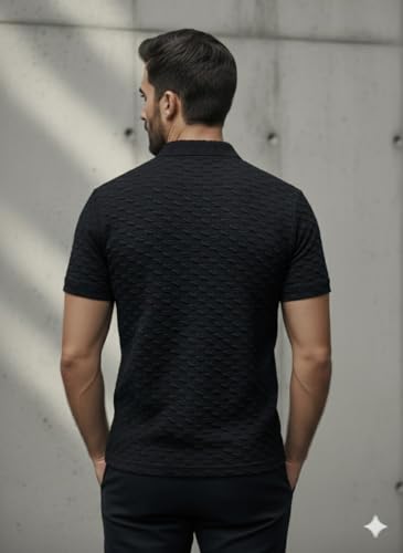 Image of Preneum Men's Poly Cotton Rich Solid Polo Tshirt | Collar Tshirts | Half Sleeves | Plain-Regular Fit (Available in Plus Sizes)