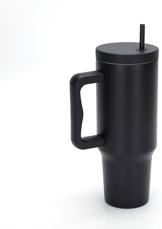 40 oz Tumbler with Handle，Stanley Cup Accessories Include，Insulated Cup Reusable Stainless Steel 304 Water Bottle Mug Cups as a Birthday Gifts For Women Men Friend Coworker (#3黑色), 1, bwb01