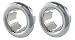 VRSS 10th Grade Electroplating Bathroom Kitchen Sink Basin Trim Overflow Ring Hole Insert in Cap 1 Pair (Round Hole) 1 Year Replacement Guarantee if RUST OR FADE