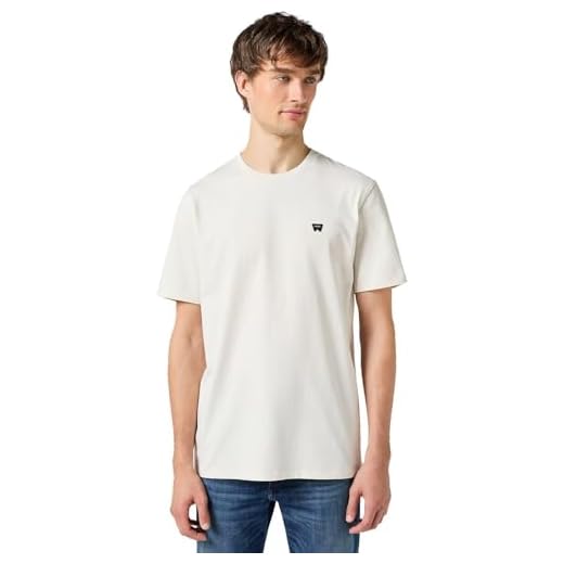 Wrangler Sign Off tee Camiseta, Blanco Vintage, L Hombre