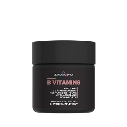 Livingood Daily Vitamin B Complex Capsules for Men and Women,