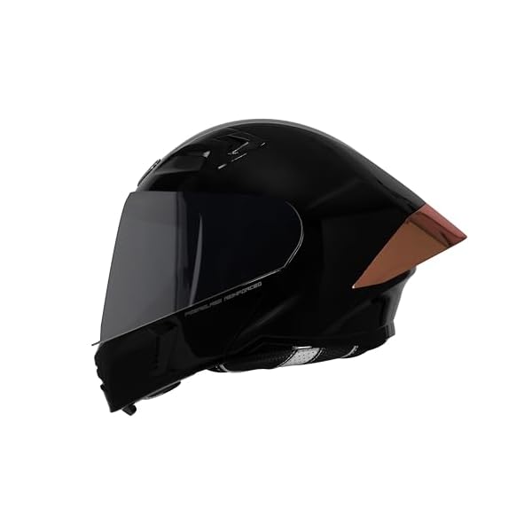 Steelbird SBA-20 Chrome Special Edition ISI and Dot Certified Flip-Up Helmet for Men with Inner Silver Sun Shield