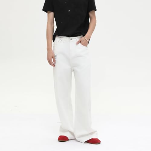 Men's Jeans Autunm Korean Loose Casual Wide-Leg Commute Home Weekend Date Long Pants2