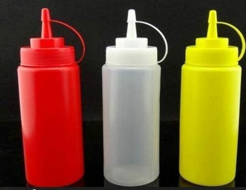 RICISUNG Plastic Sauce Squeeze Bottle Dispenser 12 - 24oz