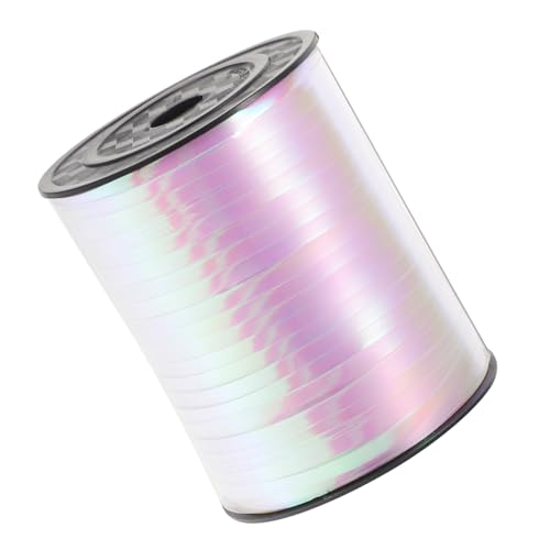 DRESSOOS 彩虹白色装飾リボン風船用リボン ラッピングパーティーウェディングデコレーション用多目的包装素材