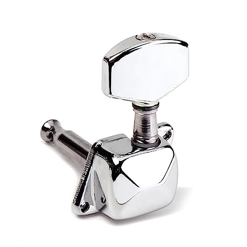 Yardwe 6Pcs Guitar Tuning Pegs Machine Heads Lr Semiclosed Design for Acoustic Electric Guitars Durable Body Easy Installation with Ferrules Screws Included