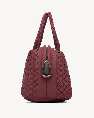 Image of NEWBELLA Women's Bucket Bag - Square Top Handle Satchel with Crossbody Strap, Shoulder Bag for Work & Daily Commute
