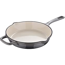 Sartenes Masterpro MasterPro Unique | Sartén de Hierro Fundido de 24,5 cm | Color Blanco | Fabricada con Hierro Fundido | Mango Ergonómico | Menaje de Cocina | Compatibles con Todo Tipo de Cocinas