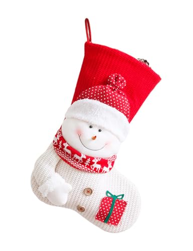 【クリスマス限定】 クリスマス 靴下 サンタ プレゼント クリスマスツリー 飾り ソックス オーナメント クリスマスプレゼント 置物 クリスマスソックス お菓子入れ 装飾 店舗 トナカイ サンタ 雪だるま サンタクロース Christmas 子供 (typeA-雪だるま)のサムネイル