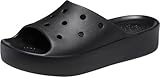 Crocs Women's Classic Slide | Platform Sandals, Black, 10