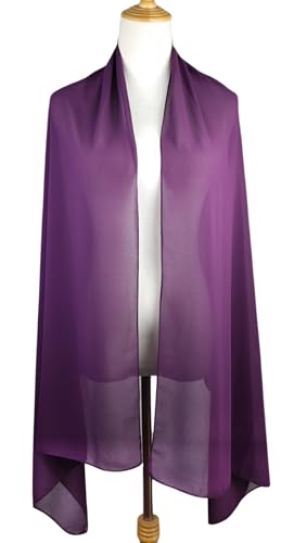 vabovin Premium Chiffon Long Scarf, Fashion Hijab Head Scarf Solid Color Shawls and Wraps for Muslim Women3