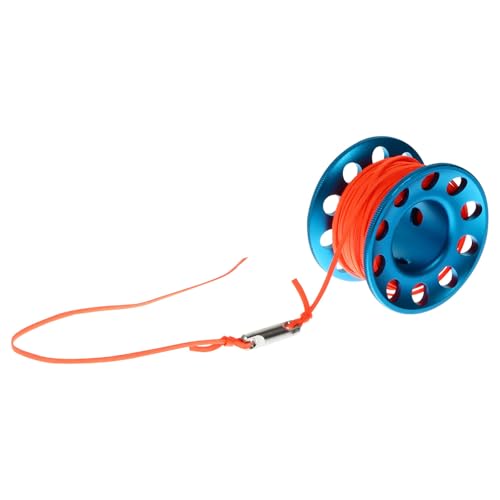 Carrete de dedo para buceo Alipis en aluminio anodizado azul de alta resistencia mecánica