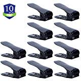 CHAIRLIN 10PCS 4 Level Adjustable Shoes Slots Space Saver Shoe Organizer, Shoe Storage Saving, Shoe Rack Set Shoe Holder for Shoe Tower Closet