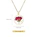 Rose Pressed Flower Necklace,Personalized Gold Handmade Necklace,June Birth Flower Necklace for Women,Unique Resin Flower Necklace,Valentine's Day Gift,Great Presnt For Birthday,Party, Christmas-18’’