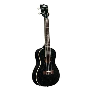 Kala KA-SPRK-BLK – Black Sparkle Ukulélé Concert - Les Beatles, Paul McCartney, John Lennon, RIngo Starr, George Harrison