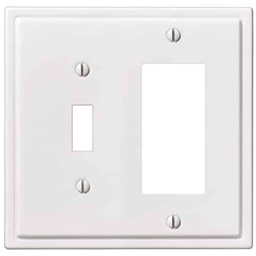 Plaque murale moderne en acier blanc durable Amerelle 148TRW double commande rigide - 2
