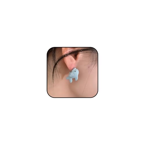 6 Pairs Cute Animal Bite Earrings for Women - Dinosaur Dog Stud Earrings 3D Polymer Clay Handmade Cartoon Small Animal Jewelry Set (OtherA)