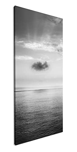 Impression numérique panorama pour salon moderne grand tableau noir et blanc 120 x 60 cm