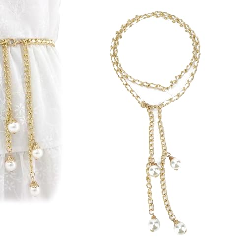 Pendant Metal Belt, Chain Belt, Trendy Skinny Waistband, Woven Waist Rope for Women Dresses