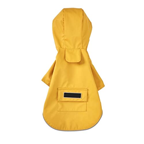 Capa de chuva para cães capa de chuva impermeável reflexiva usável com capuz poncho de pelúcia roupa