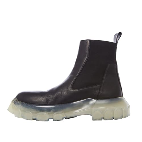 MILDSEVEN Men's British Style Retro Chelsea Boots, Slip on Trendy Real Leather Ankle Boots Fashion Short Boots for Parties, Fashion Show And Banquet2