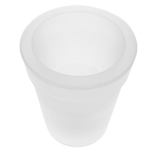 Happyyami Lámpara Decorativa para Maceta Solar Blanca para Jardín y Balcón, Luz De Noche Led con Diseño De Pétalos, Recarga Solar Automática para Decoración Exterior